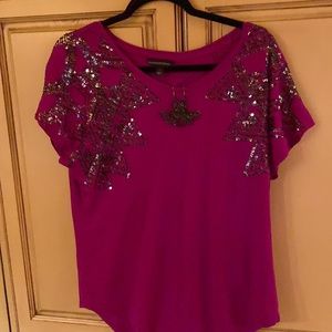 Beautiful plum color Rockin Republic Beaded Top